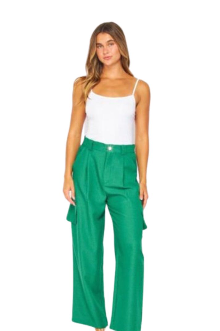 High Waist Elegant Cargo Trousers