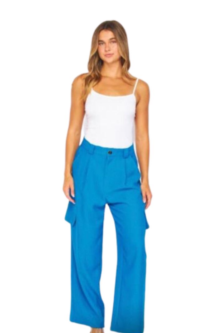High Waist Elegant Cargo Trousers
