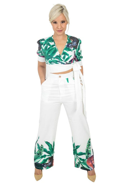 TROPICAL PANTS SET